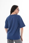 Kadın Bisiklet Yaka Oversize T-Shirt 250019 -