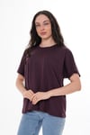 Kadın Bisiklet Yaka Oversize T-Shirt 250019 -