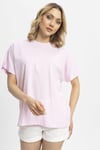 Kadın Bisiklet Yaka Oversize T-Shirt 240161 -