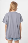 Kadın Bisiklet Yaka Oversize T-Shirt 240161 -