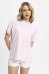 Kadın Bisiklet Yaka Oversize T-Shirt 240161 -