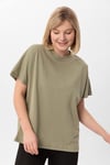 Kadın Bisiklet Yaka Oversize T-Shirt 240161 -