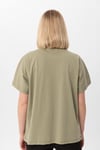 Kadın Bisiklet Yaka Oversize T-Shirt 240161 -