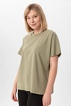 Kadın Bisiklet Yaka Oversize T-Shirt 240161 -