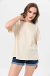 Kadın Bisiklet Yaka Oversize T-Shirt 240161 -