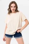 Kadın Bisiklet Yaka Oversize T-Shirt 240161 -