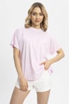 Kadın Bisiklet Yaka Oversize T-Shirt 240161 -