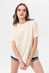 Kadın Bisiklet Yaka Oversize T-Shirt 240161 -