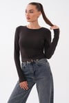 Kadın Bisiklet Yaka Ribana Kısa Badi 265082 -