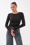 Kadın Bisiklet Yaka Ribana Kısa Badi 265082 -