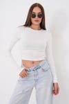 Kadın Bisiklet Yaka Ribana Kısa Badi 265082 -