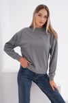 Kadın Bisiklet Yaka Selanik Örme Sweatshirt 245221 -