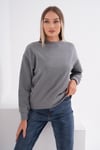 Kadın Bisiklet Yaka Selanik Örme Sweatshirt 245221 -