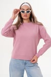 Kadın Bisiklet Yaka Selanik Örme Sweatshirt 255010 -