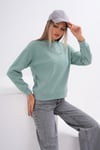 Kadın Bisiklet Yaka Selanik Örme Sweatshirt 245221 -