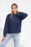 Kadın Bisiklet Yaka Selanik Örme Sweatshirt 255010 -