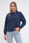 Kadın Bisiklet Yaka Selanik Örme Sweatshirt 255010 -