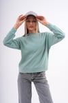 Kadın Bisiklet Yaka Selanik Örme Sweatshirt 255010 -