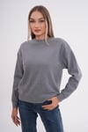 Kadın Bisiklet Yaka Selanik Örme Sweatshirt 245221 -