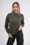 Kadın Bisiklet Yaka Selanik Örme Sweatshirt 245221 -