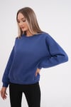 Kadın Bisiklet Yaka Üç İplik Oversize Sweatshirt 245075 -