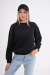 Kadın Bisiklet Yaka Üç İplik Oversize Sweatshirt 245075 -