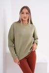 Kadın Bisiklet Yaka Üç İplik Oversize Sweatshirt 245075 -