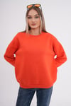 Kadın Bisiklet Yaka Üç İplik Oversize Sweatshirt 245075 -