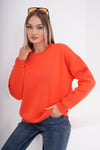 Kadın Bisiklet Yaka Üç İplik Oversize Sweatshirt 245075 -