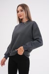 Kadın Bisiklet Yaka Üç İplik Oversize Sweatshirt 245075 -
