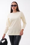 Kadın Bisiklet Yaka Yırtmaç Detaylı Sweatshirt 255261 - 265043