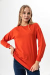 Kadın Bisiklet Yaka Yırtmaç Detaylı Sweatshirt 235119 -