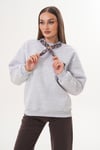 Kadın Ceylan Nakışlı Fular Detaylı Üç İplik Sweatshirt 255435 -