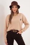 Kadın Ceylan Nakışlı Selanik Örme Sweatshirt 255432 -