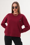 Kadın Ceylan Nakışlı Selanik Örme Sweatshirt 255432 -
