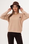 Kadın Ceylan Nakışlı Selanik Örme Sweatshirt 255432 -