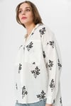Kadın Çift Cepli Çiçek Baskılı Oversize Gömlek