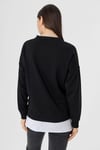 Kadın Çift Görünüm Detaylı Bisiklet Yaka Sweatshirt
