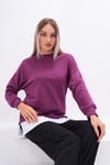 Kadın Çift Görünüm Detaylı Bisiklet Yaka iki İplik Sweatshirt 245112 -