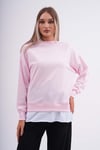 Kadın Çift Görünüm Detaylı Bisiklet Yaka iki İplik Sweatshirt 245112 -