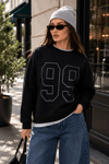 Kadın Çift Görünüm Detaylı Önü Taş İşlemeli İki İplik Sweatshirt 265089 -