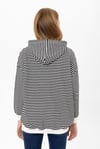 Kadın Çizgi Detaylı Kapüşonlu Oversize Sweatshirt