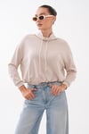 Kadın Dik Yaka Altı Lastik Detaylı Modal Sweatshirt 265194 -