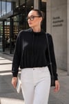 Kadın Dik Yaka Altı Lastik Detaylı Modal Sweatshirt 265194 -