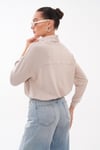 Kadın Dik Yaka Altı Lastik Detaylı Modal Sweatshirt 265194 -