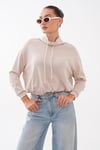 Kadın Dik Yaka Altı Lastik Detaylı Modal Sweatshirt 265194 -