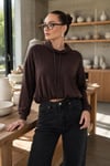 Kadın Dik Yaka Altı Lastik Detaylı Modal Sweatshirt 265194 -