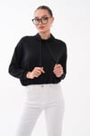 Kadın Dik Yaka Altı Lastik Detaylı Modal Sweatshirt 265194 -