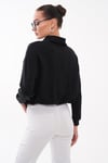 Kadın Dik Yaka Altı Lastik Detaylı Modal Sweatshirt 265194 -