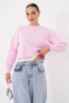 Kadın Eteği Gömlek Görünümlü Bisiklet Yaka Kısa Sweatshirt 265219 -